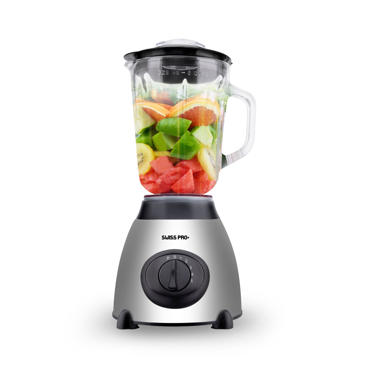 Blender 1.5L - 2 in 1 - Glass Jar - 2 speeds with pulse - 1000 W - Silver - SP-SME.600.6S