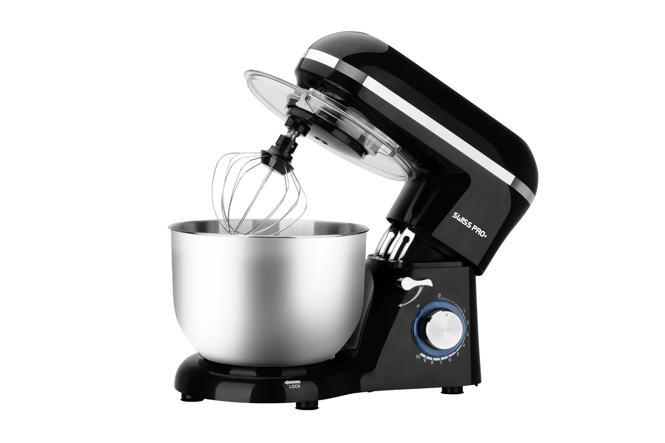 Powerful Food Processor - Stand Mixer - 6L - 1500W - Silver & Black - SP-KM1500B