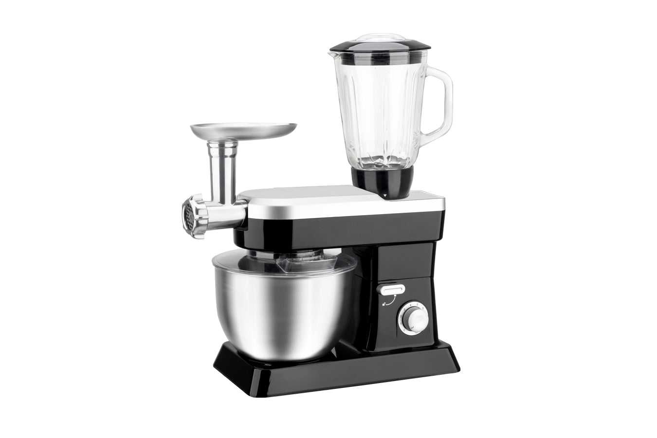 Food Processor 6.3L 1500W  - Powerful 3-in-1 - Blender, Meat Grinder, Mix  -  Black - SP-PKM1900B