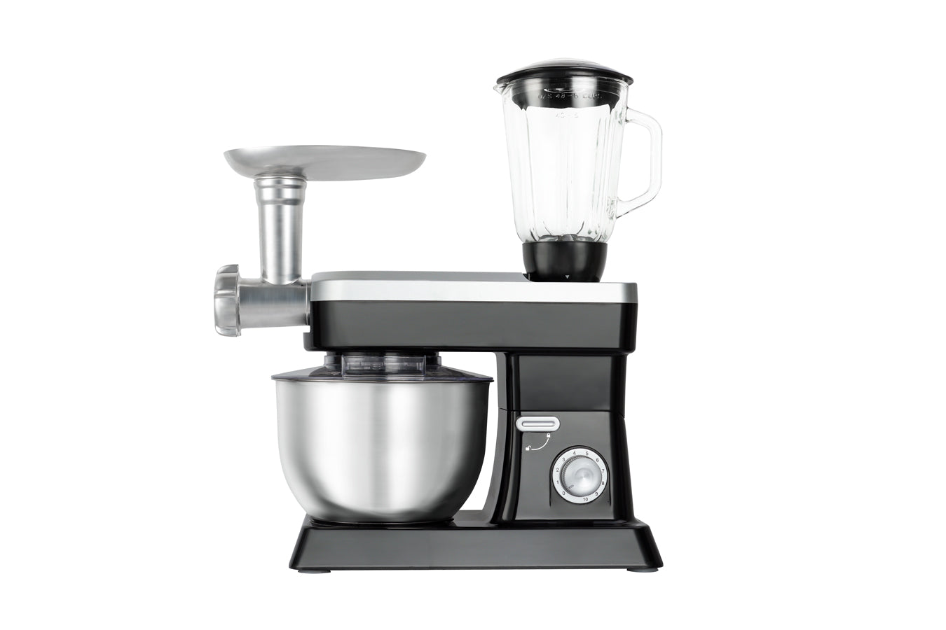 Food Processor 6.3L 1500W  - Powerful 3-in-1 - Blender, Meat Grinder, Mix  -  Black - SP-PKM1900B