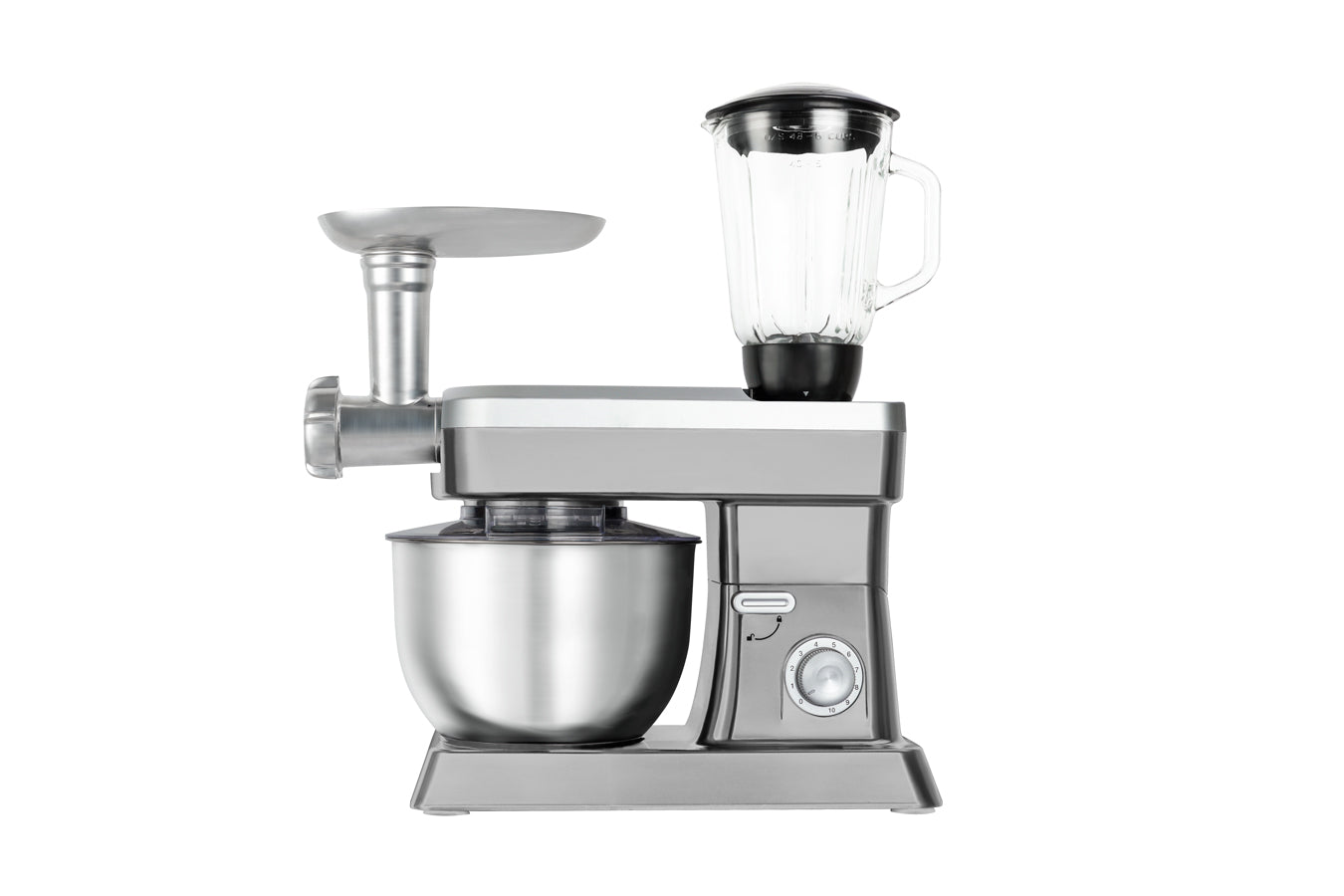 Food Processor 6.3L 1500W  - Powerful 3-in-1 - Blender, Meat Grinder, Mix  -  Silver - SP-PKM1900S