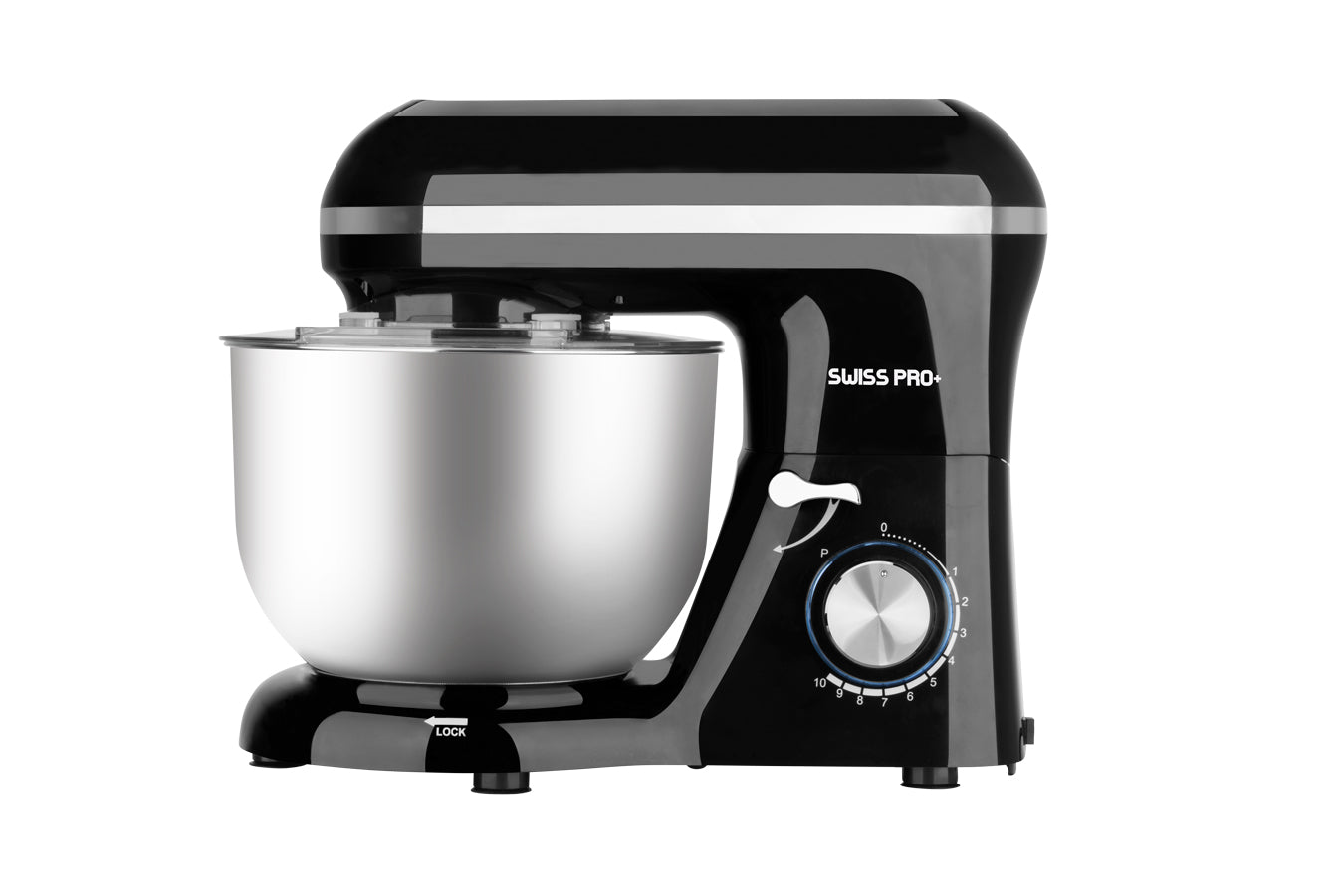 Powerful Food Processor - Stand Mixer - 6L - 1500W - Silver & Black - SP-KM1500B