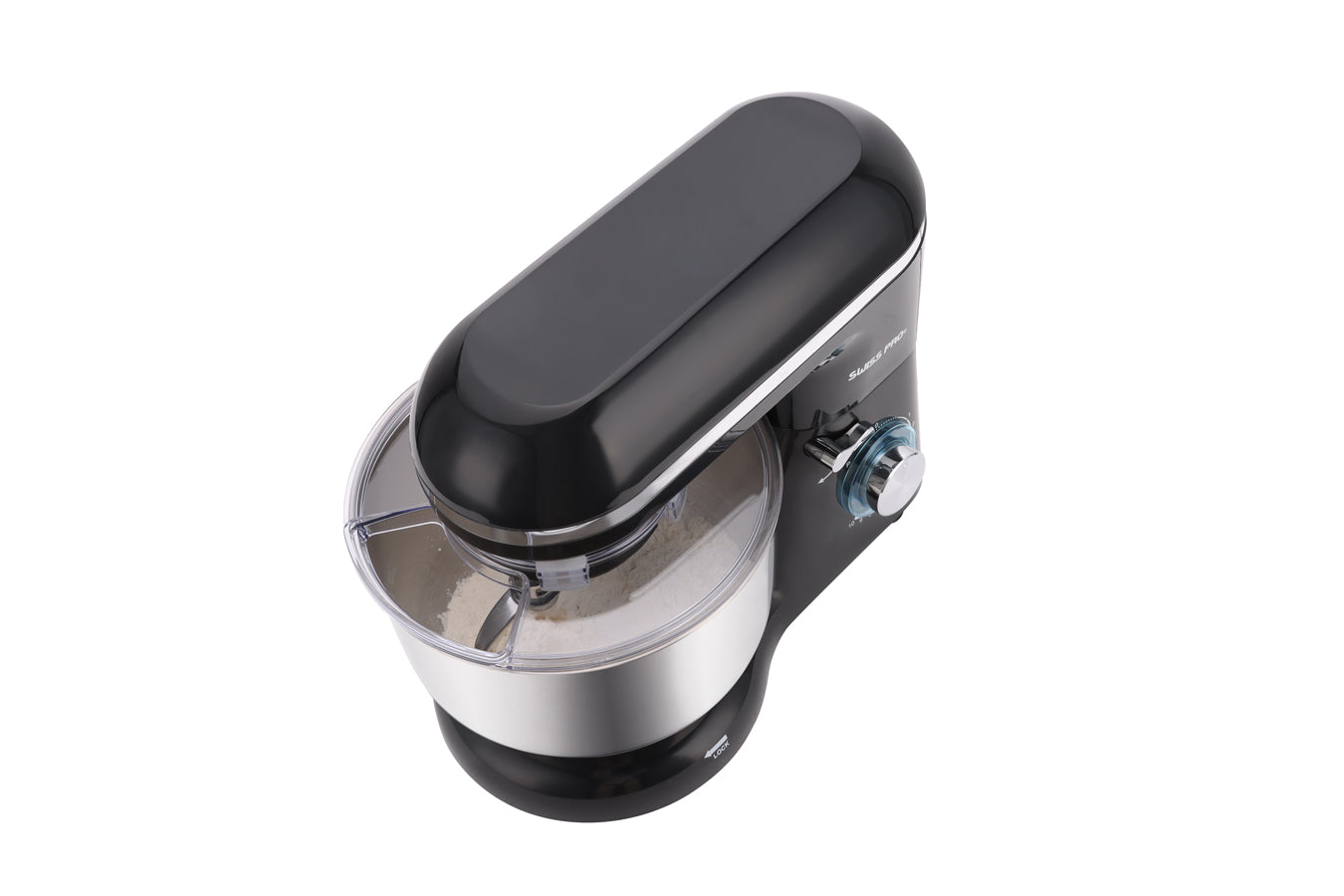 Powerful Food Processor - Stand Mixer - 6L - 1500W - Silver & Black - SP-KM1500B