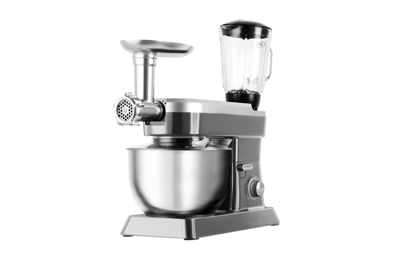 Food Processor 6.3L 1500W  - Powerful 3-in-1 - Blender, Meat Grinder, Mix  -  Silver - SP-PKM1900S