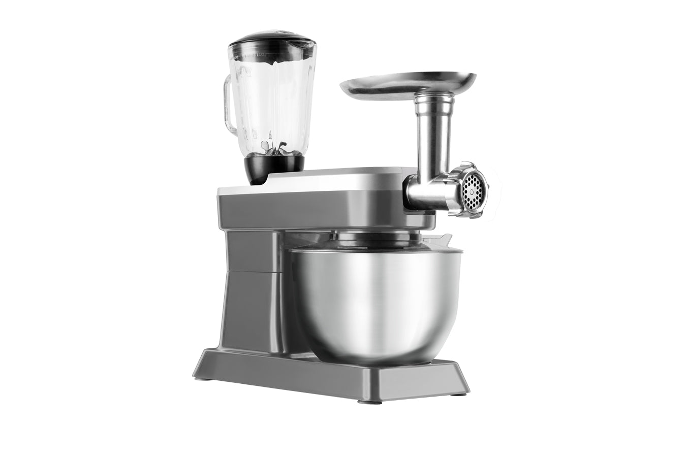 Food Processor 6.3L 1500W  - Powerful 3-in-1 - Blender, Meat Grinder, Mix  -  Silver - SP-PKM1900S