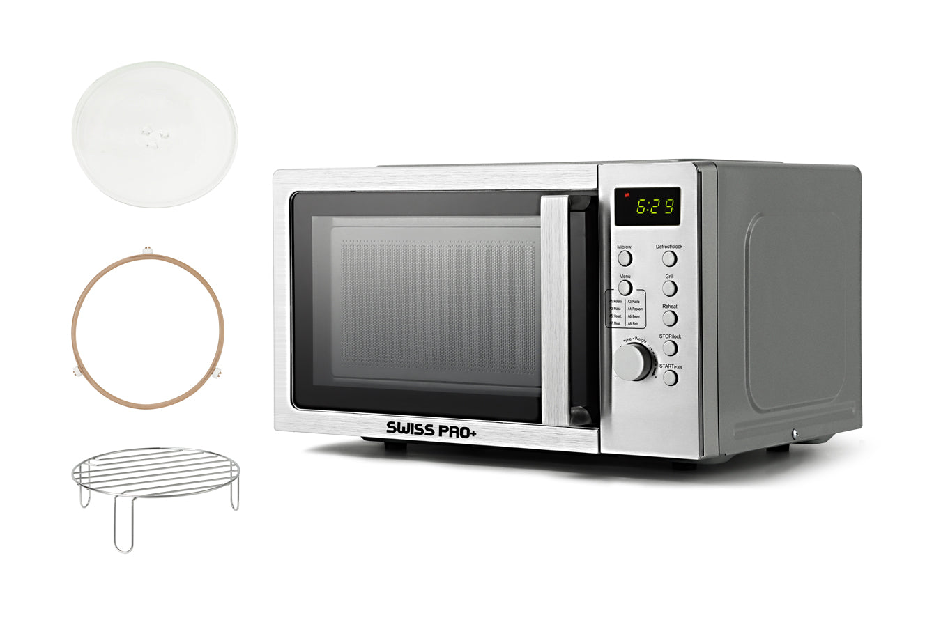 Combi Microwave -Digital Screen -  1100W - Silver - SP-MIC1100.DG