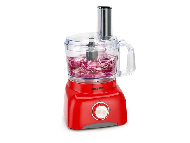 Food Processor 13 Pieces - Kitchen Mixer - Vegetable Cutter Electric  - Food Processor - Plastic - Red - 1.2 L - 800 W - SP-FOOD600.8R
