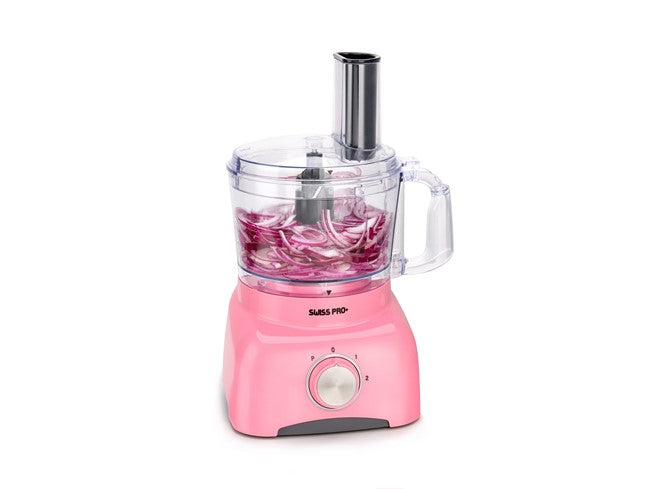 Food Processor 13 Pieces - Kitchen Mixer - Vegetable Cutter Electric  - Food Processor - Plastic - Pink - 1.2 L - 800 W - FOOD600.8P