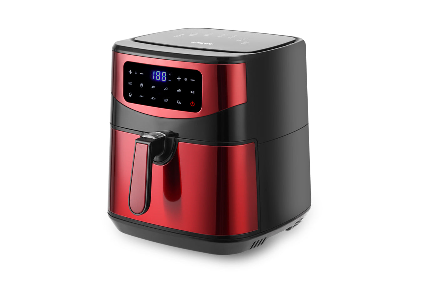 Digital Air Fryer XXL - Stainless Steel - 10 Liters  - Red - 1800W - SP-AF9.2LR