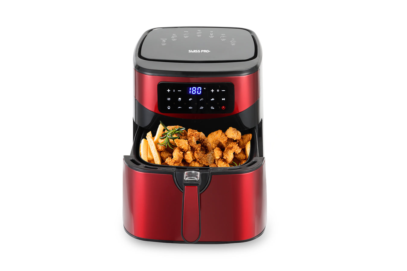 Digital Air Fryer XXL - Stainless Steel - 10 Liters  - Red - 1800W - SP-AF9.2LR