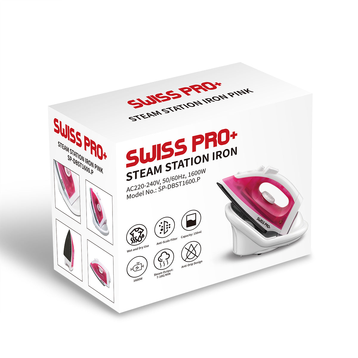 Steam Station Iron 1600 W - Pink - SP-DBST1600.P