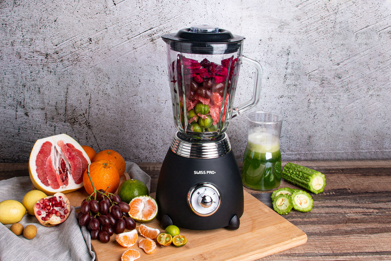 Blender 1.5L - Glass Jar - 2 speeds with pulse -  850 W - Black - SP-BL850WB