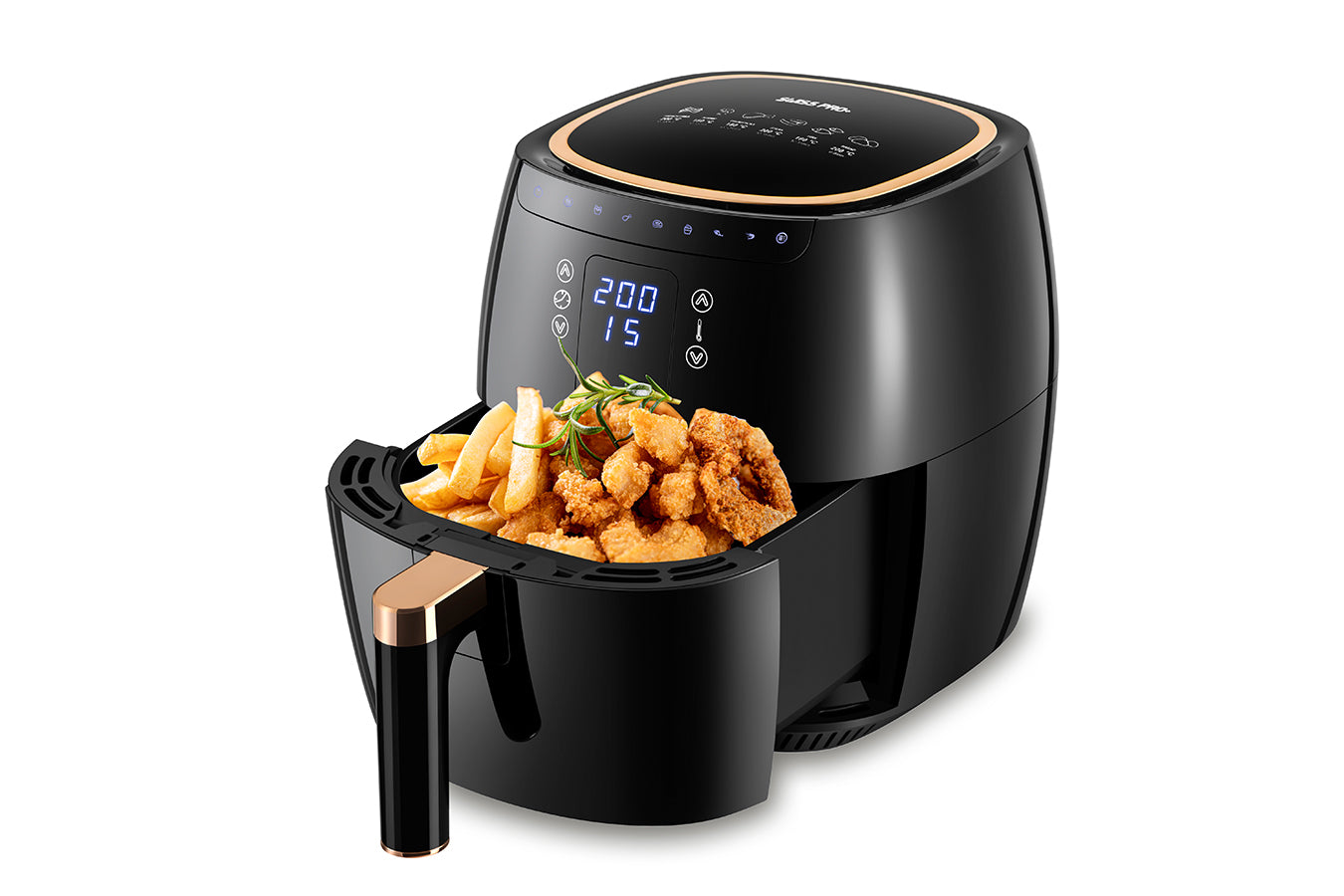 Digital Air Fryer -  7L - 1750W - Black - Stainless Steel - Deep Fryer - Hot Air Fryer without Fat - SP-DAF7LB