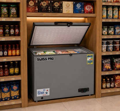 Chest Deep Freezer, Silver, 350 Liters, SPE-CF350S