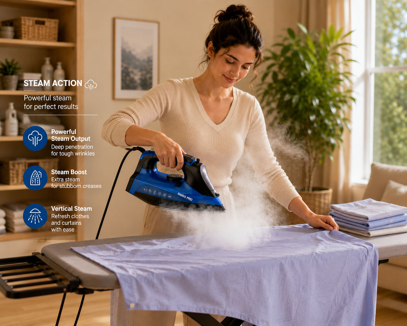 Ceramic Steam Iron 2800W - Blue/Black SPE-SI2800BB