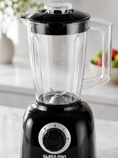 Blender + 2 grinder - 600W -1.6L - 2 Speeds - Black SPE-BL600WB