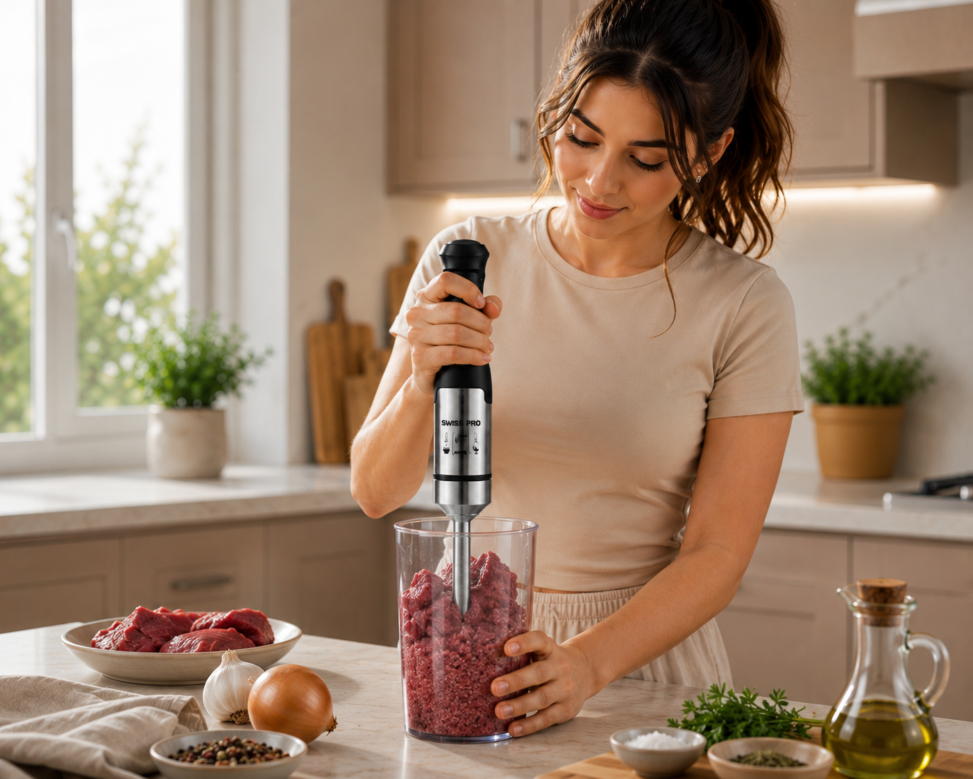 Hand blender single 1200W Black SPE-HS100WB