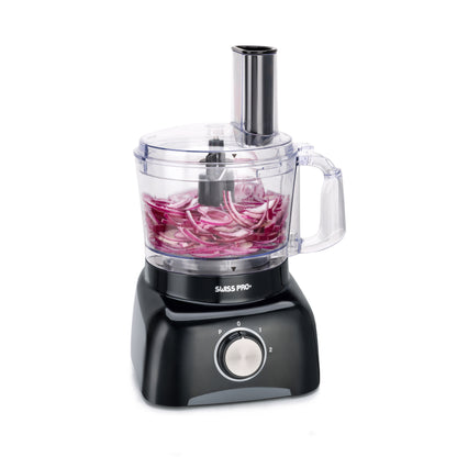 Food Processor 13 Pieces - Kitchen Mixer - Vegetable Cutter Electric  - Food Processor - Plastic - Black - 1.2 L - 800 W - SP-FOOD600.8B