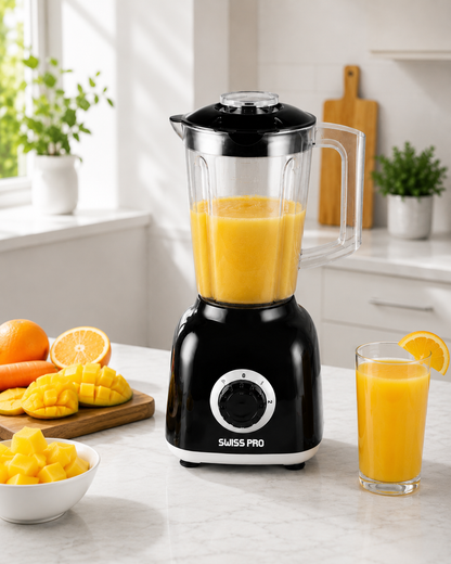 Blender + 2 grinder - 600W -1.6L - 2 Speeds - Black SPE-BL600WB
