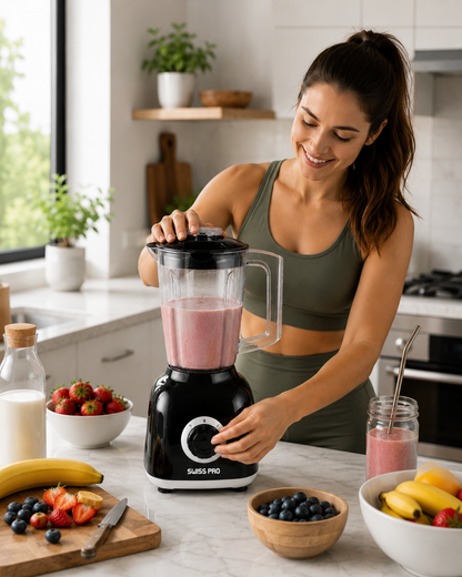 Blender + 2 grinder - 600W -1.6L - 2 Speeds - Black SPE-BL600WB