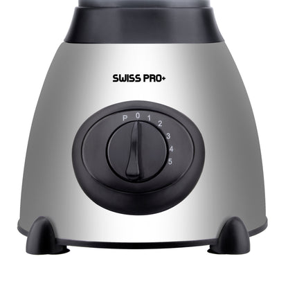 Blender 1.5L - 2 in 1 - Glass Jar - 2 speeds with pulse - 1000 W - Silver - SP-SME.600.6S