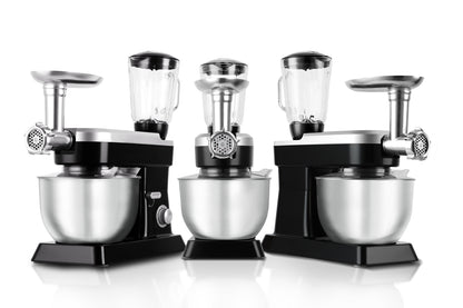 Food Processor 6.3L 1500W  - Powerful 3-in-1 - Blender, Meat Grinder, Mix  -  Black - SP-PKM1900B