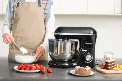 Powerful Food Processor - Stand Mixer - 6L - 1500W - Silver & Black - SP-KM1500B