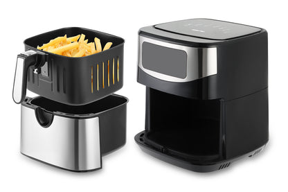Digital Air Fryer XXL - Stainless Steel - 10 Liters  - Silver - 1800W - SP-AF9.2LS