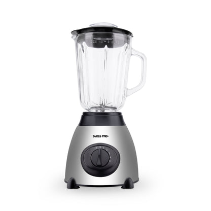 Blender 1.5L - 2 in 1 - Glass Jar - 2 speeds with pulse - 1000 W - Silver - SP-SME.600.6S