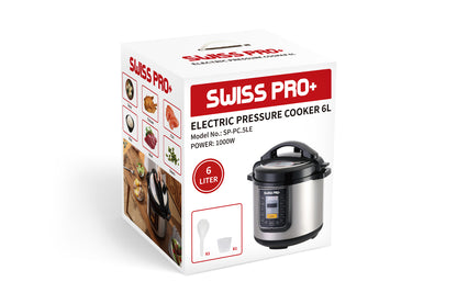 Electric Pressure Cooker 6L - 1000W - Silver & Black - SP-PC.5LE