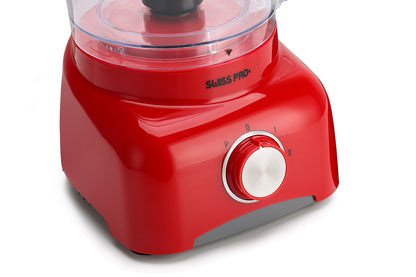 Food Processor 13 Pieces - Kitchen Mixer - Vegetable Cutter Electric  - Food Processor - Plastic - Red - 1.2 L - 800 W - SP-FOOD600.8R