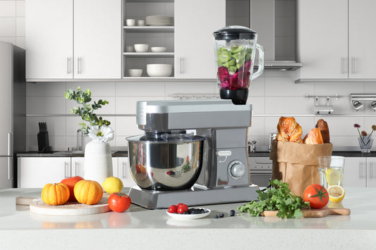 Food Processor 6.3L 1500W  - Powerful 3-in-1 - Blender, Meat Grinder, Mix  -  Silver - SP-PKM1900S