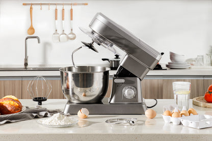 Food Processor 6.3L 1500W  - Powerful 3-in-1 - Blender, Meat Grinder, Mix  -  Silver - SP-PKM1900S