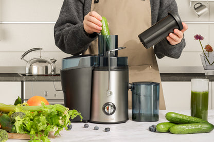 Juice Extractor - Fruits and Vegetables - Centrifuge - Stainless Steel - SP-PEJ1000- 450 W - Black - SP-PEJ1000