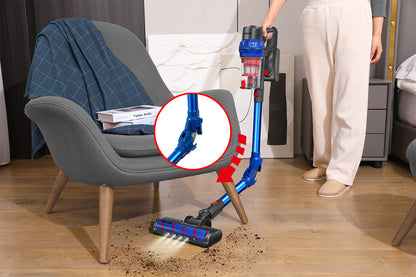 Vacuum Cleaner - Wireless Battery - 4-Layer Filter System - 2500 W Cordless - Blue- 0.8L - SP-VCG10S
