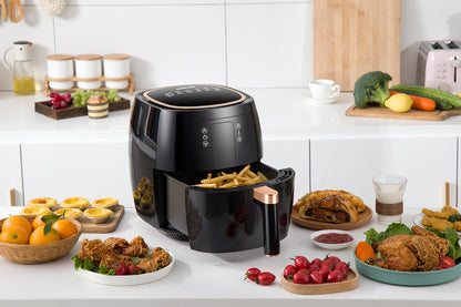 Digital Air Fryer -  7L - 1750W - Black - Stainless Steel - Deep Fryer - Hot Air Fryer without Fat - SP-DAF7LB
