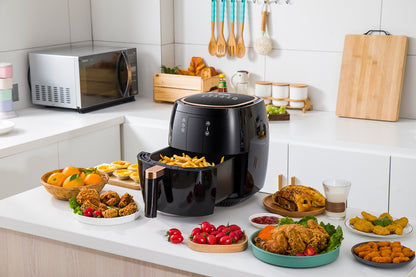 Digital Air Fryer -  7L - 1750W - Black - Stainless Steel - Deep Fryer - Hot Air Fryer without Fat - SP-DAF7LB
